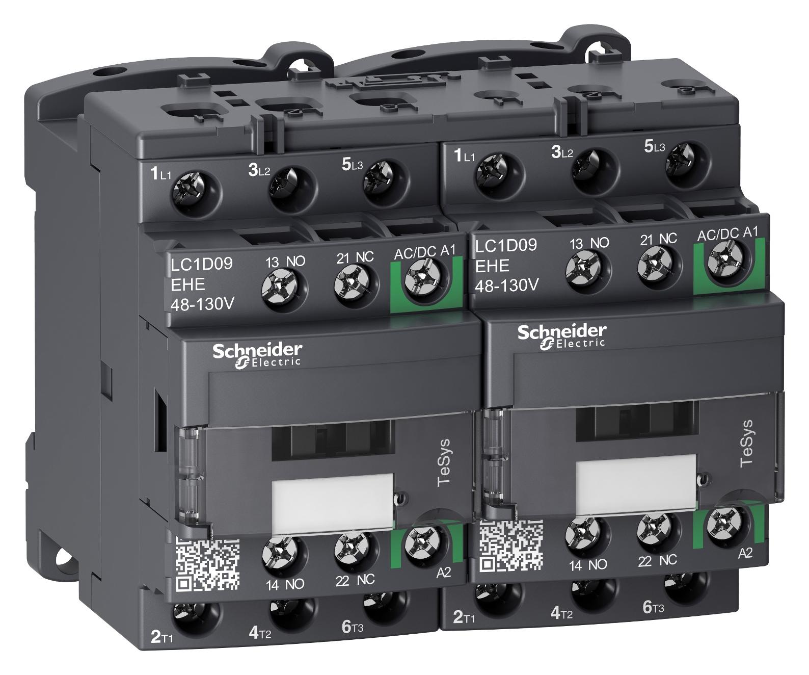 LC2D09EHE CONTACTOR, 3PST-NO, 130V, DIN RAIL/PANEL SCHNEIDER ELECTRIC