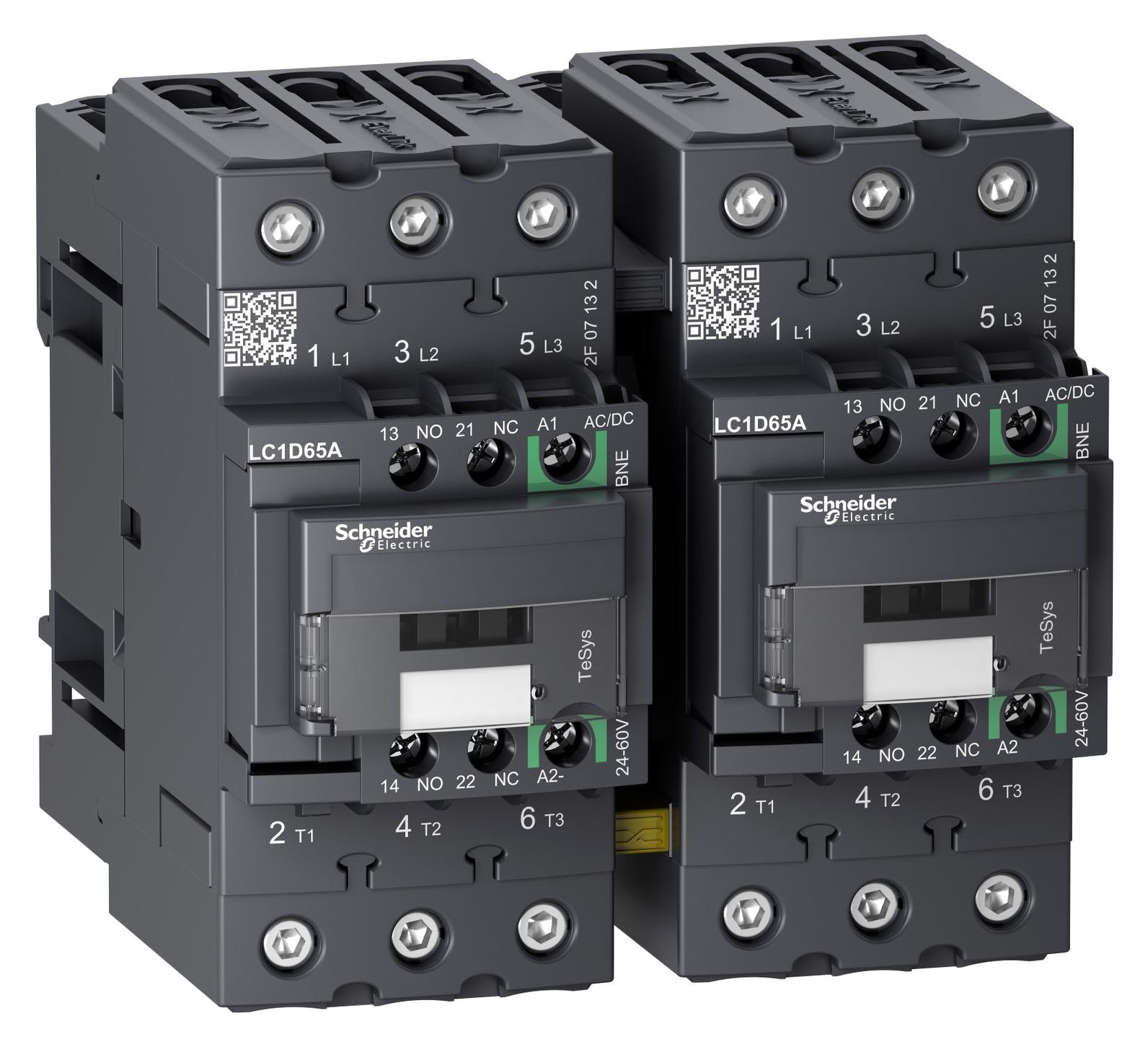 LC2D65ABNE CONTACTOR, 3PST-NO, 60V, DIN RAIL/PANEL SCHNEIDER ELECTRIC