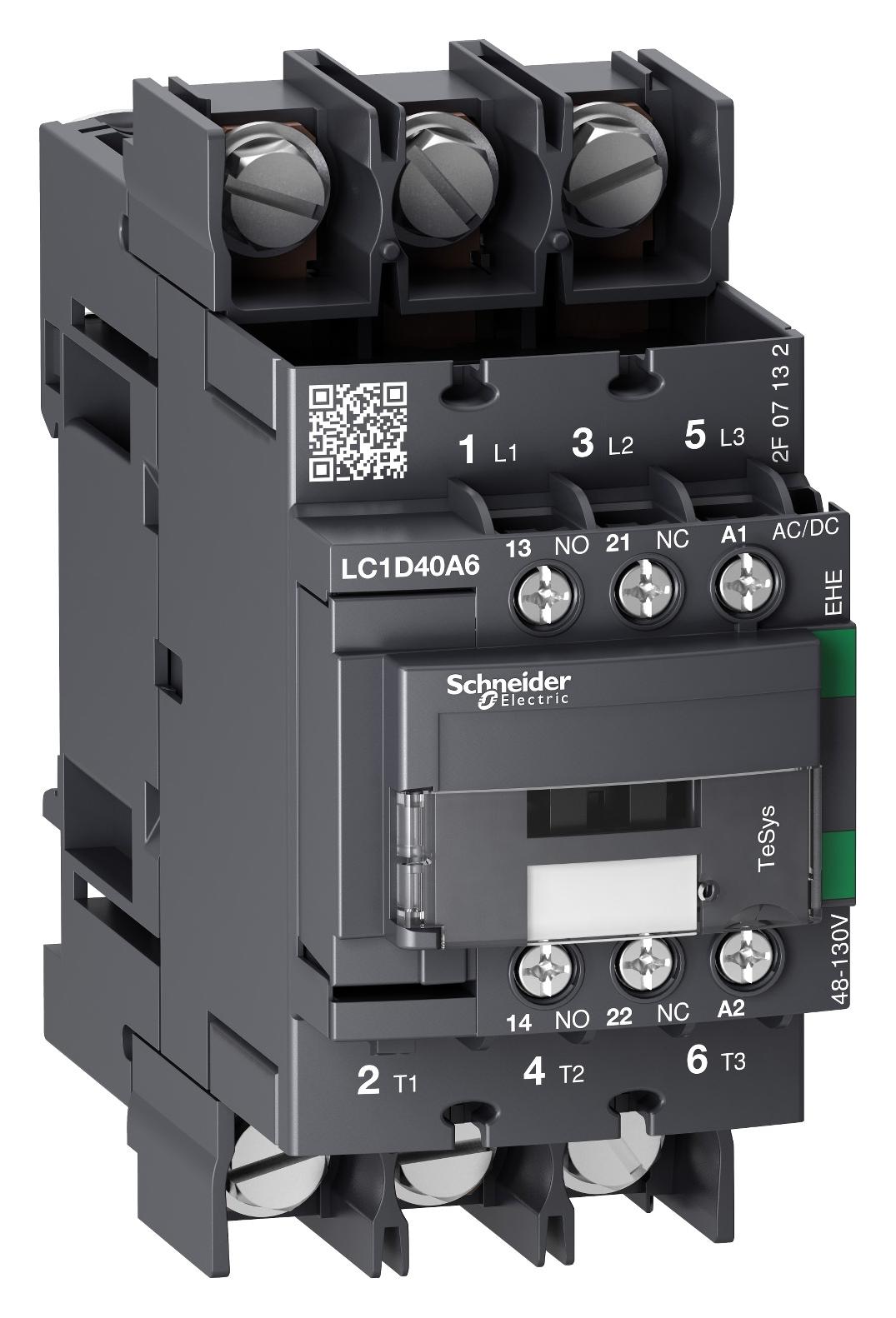 LC1D40A6EHE 3P-AC3 440V 40A 48-130V ACDCCOIL SCHNEIDER ELECTRIC