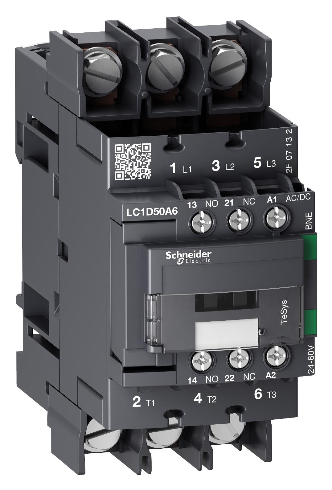 LC1D50A6BNE 3P-AC3 440V 50A 24-60V ACDC COIL SCHNEIDER ELECTRIC