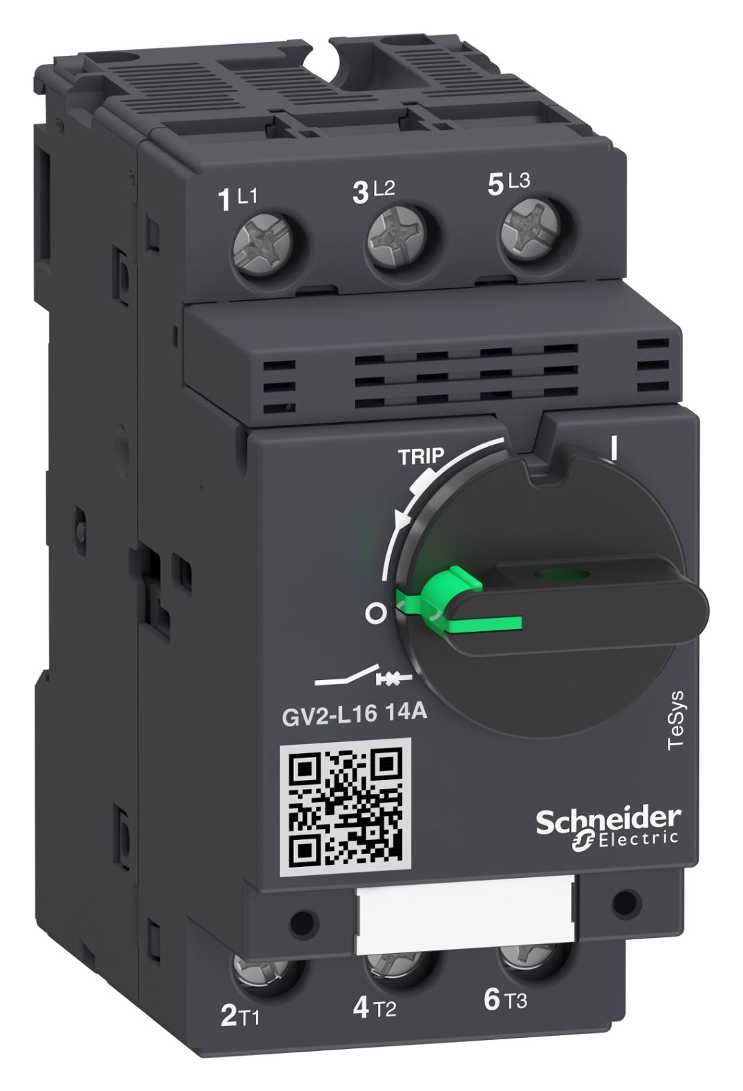 GV2L16 THERMOMAGNETIC CKT BREAKER, 3P, 14A SCHNEIDER ELECTRIC