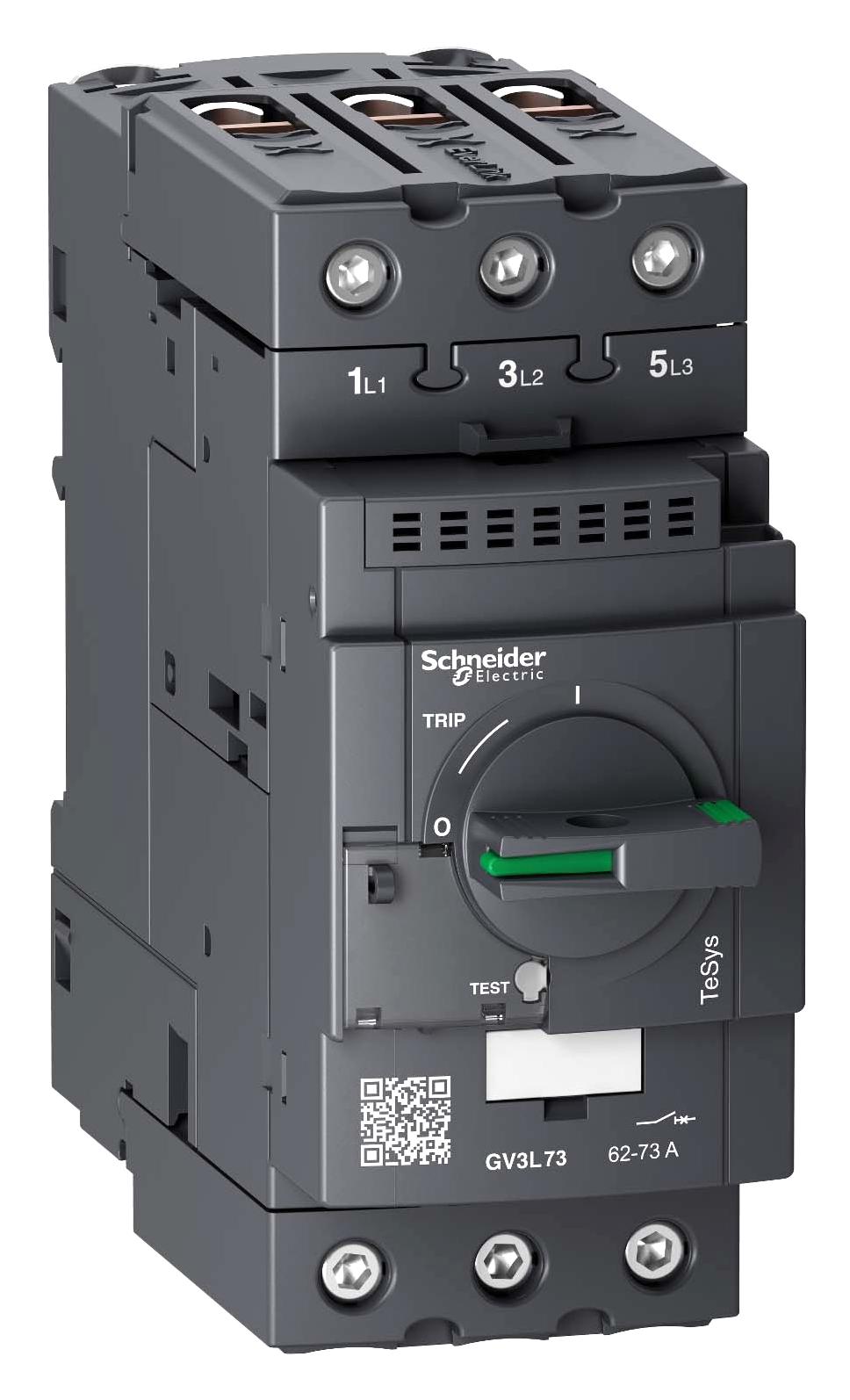 GV3L73 THERMOMAGNETIC CKT BREAKER, 3P, 73A SCHNEIDER ELECTRIC