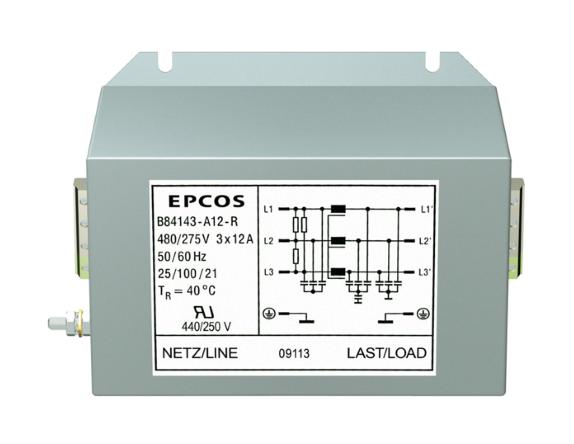B84143A0180R000 POWER LINE FILTER, 3 PHASE, 180A, 480VAC EPCOS