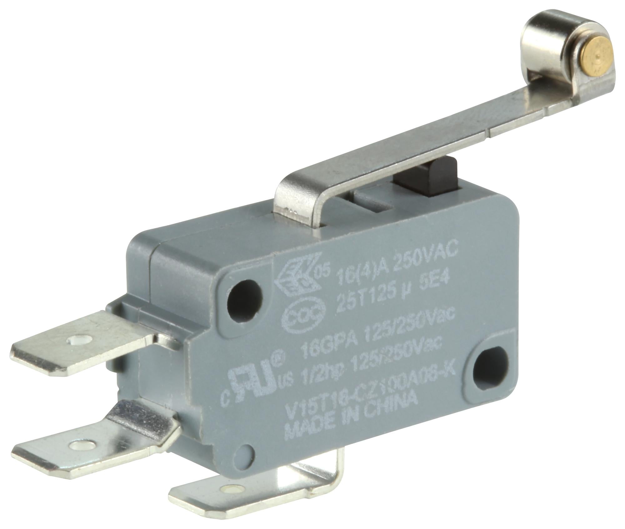 V15T16-CZ100A06-K MICROSW, SPDT, ROLLER LEVER, 16A, 250VAC HONEYWELL