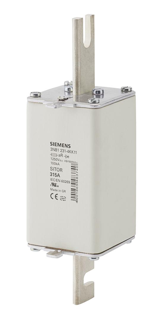 3NB1231-4KK11 HRC FUSE, 315A, 1.25KVDC, BLADE TAG SIEMENS