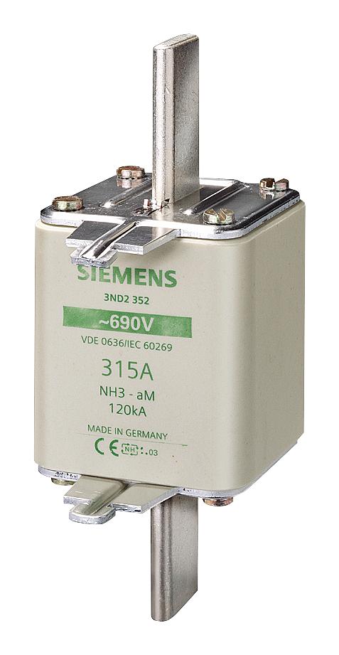 3ND2354 HRC FUSE, 355A, 690VAC, 250VDC, BLADE SIEMENS