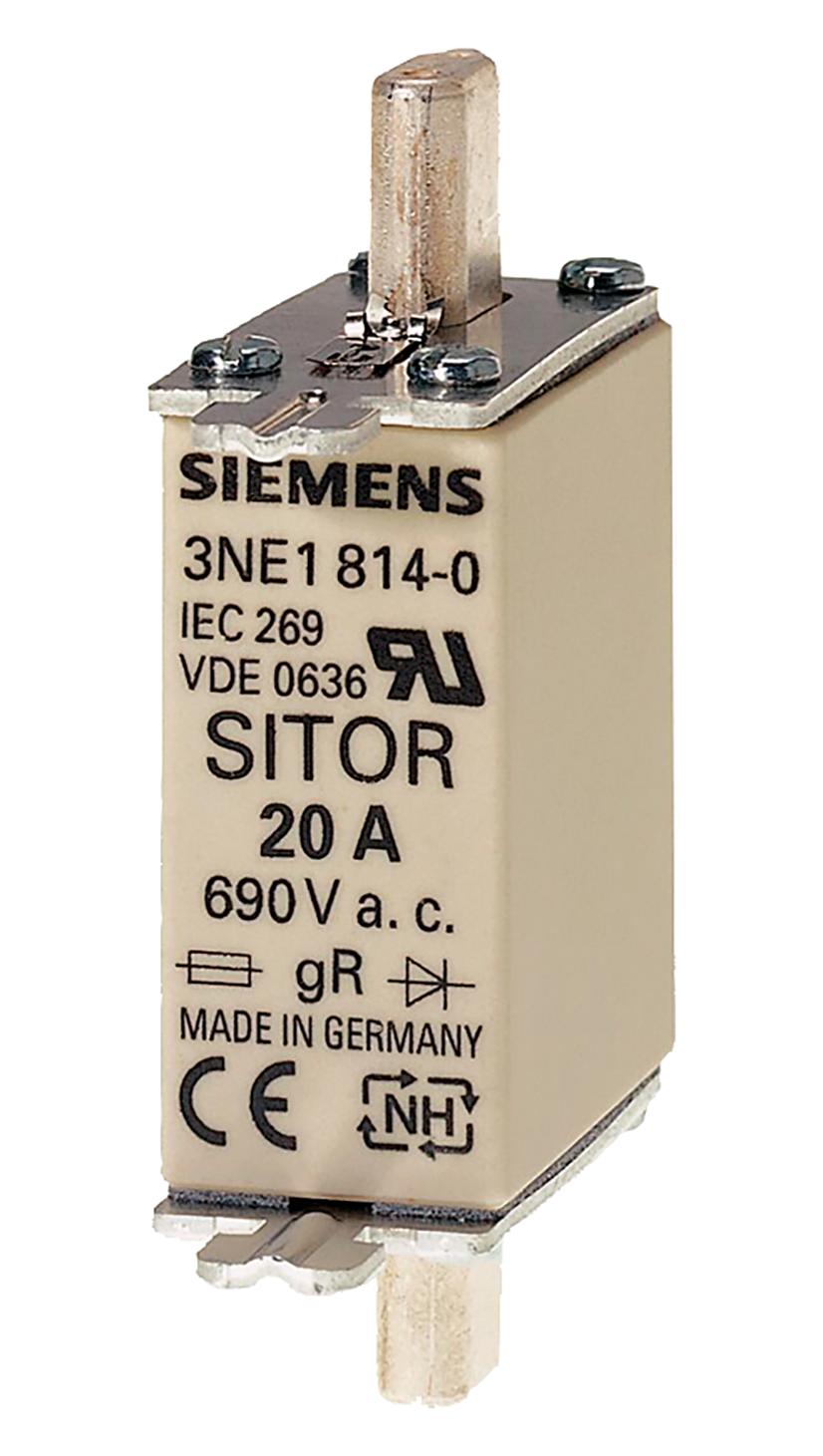 3NE1818-0 HRC FUSE, 63A, 690VAC, 250VDC, BLADE SIEMENS