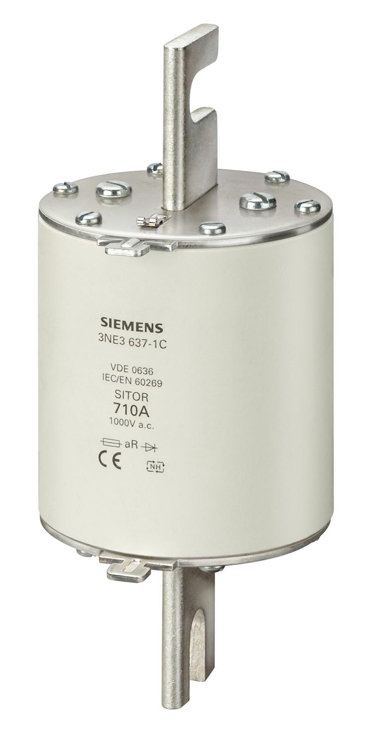 3NE3636-0C HRC FUSE, 630A, 1KVAC, 440VDC, BLADE TAG SIEMENS