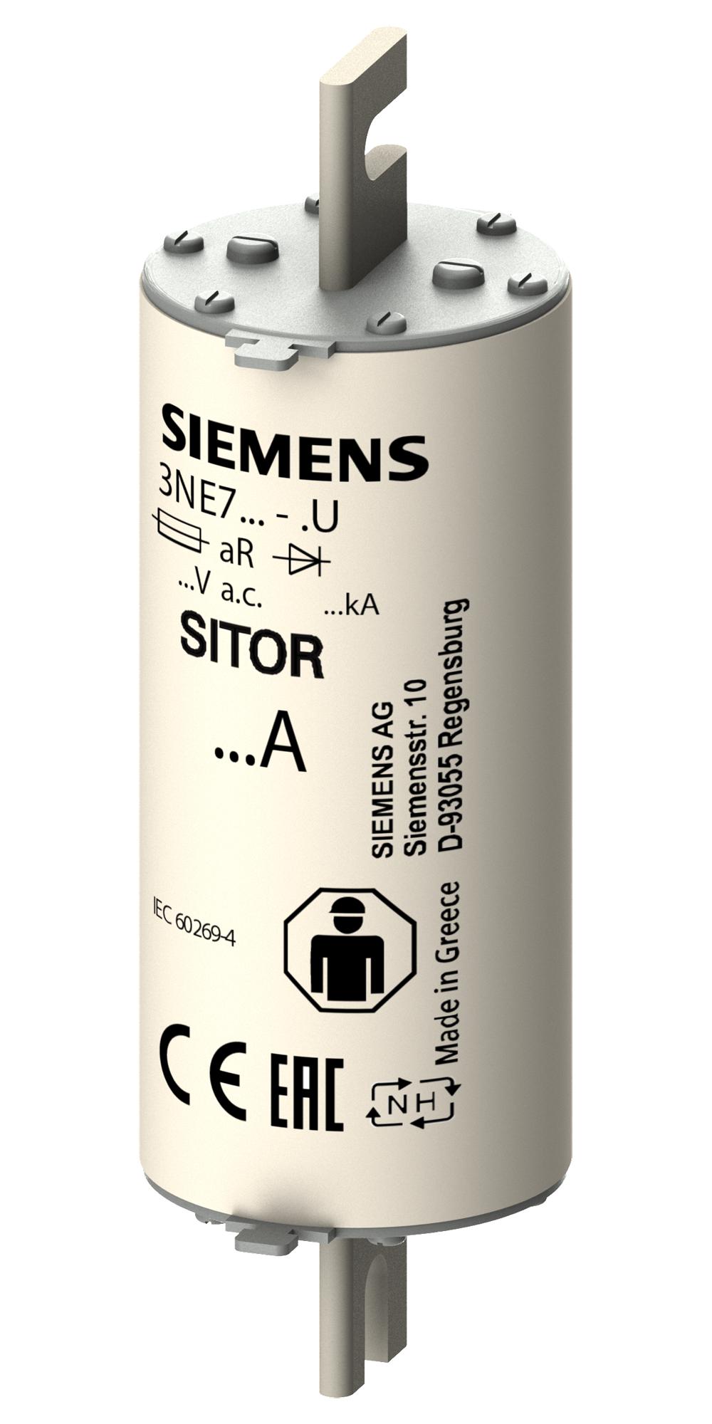 3NE7636-0U HRC FUSE, 630A, 2KVAC, 440VDC, BLADE TAG SIEMENS