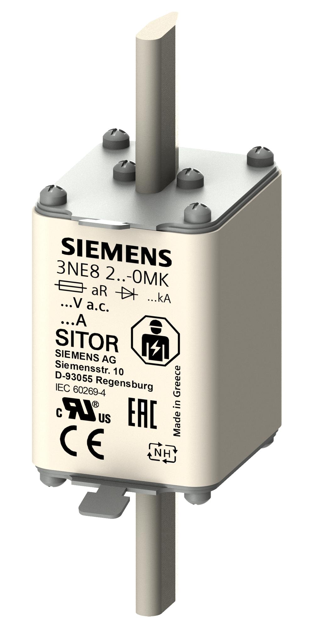 3NE8225-0MK HRC FUSE, 200A, 690VAC, 440VDC, BLADE SIEMENS
