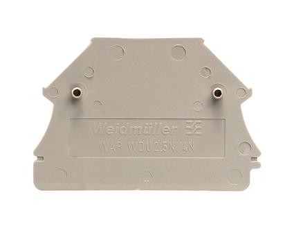1060000000 END PLATE, 44MMX29.7MMX1.5MM, DARK BEIGE WEIDMULLER