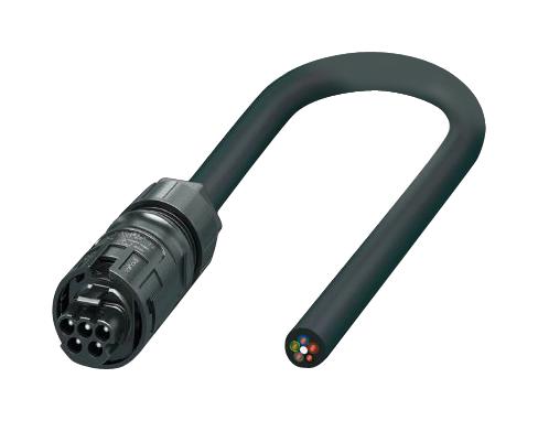 PRC 5-CA-M-H07-4-2,5 CABLE ASSY, 5POS CIR PLUG-FREE END, 2.5M PHOENIX CONTACT