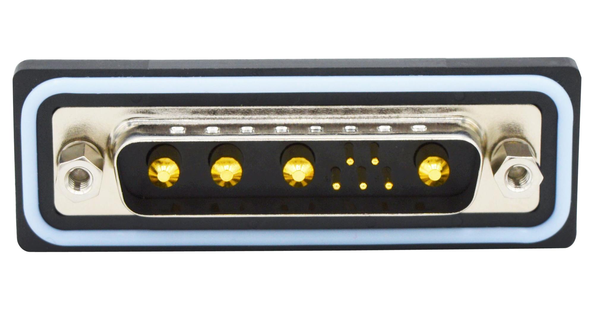 CDFV9W4113L452 COMBO D-SUB CONN, PLUG, DB-9W4, SOLDER NORCOMP