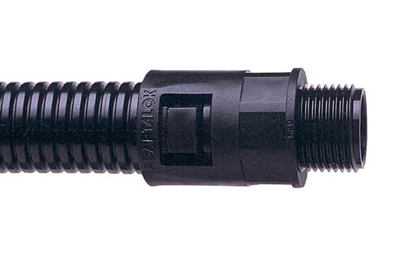 AL21/M20/A/BL CONDUIT CONN, STRAIGHT, NYLON 66, 21MM ABB - ADAPTAFLEX