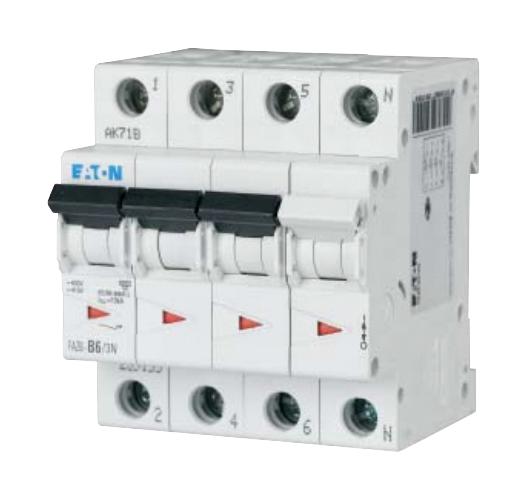 FAZ6-C32/3N MINIATURE CKT BREAKER, 3P+N, 32A, 230VAC EATON MOELLER