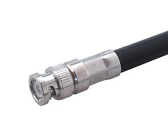 11_BNC-50-7-6/133_NE RF COAX CONN, BNC PLUG, 50 OHM, CABLE HUBER+SUHNER