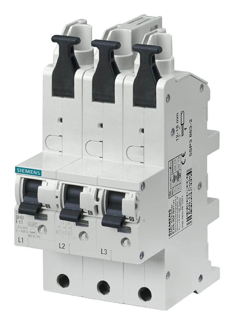 5SP3820-2 MINIATURE CKT BREAKER, 3P, 20A, 400VAC SIEMENS