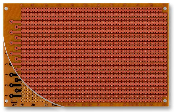 RE526-HP PCB, EUROCARD, FR2, STRIPES, 2, 54MM ROTH ELEKTRONIK