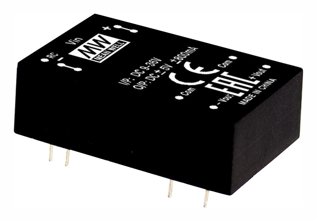 RDDW08G-12 DC-DC CONVERTER, 2 O/P, 8W MEAN WELL