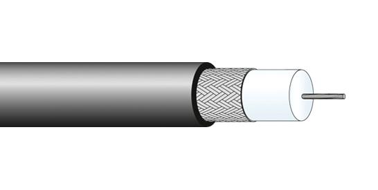 85023729 COAX CABLE WIRE, 6.24MM, 75 OHM, 1M HUBER+SUHNER