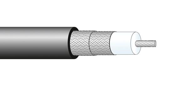 85023719 COAX CABLE WIRE, 3.2MM, 50 OHM, 1M HUBER+SUHNER