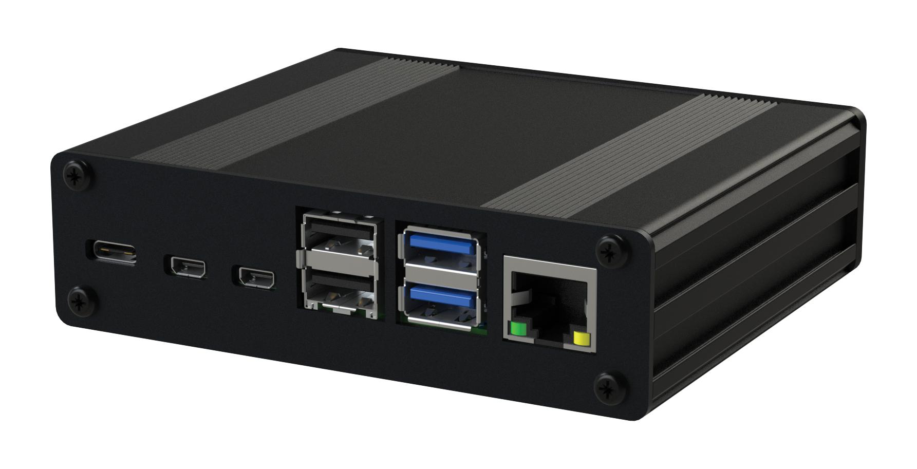 MP004562 RPI4 CASE, WITH HEATSINK KIT, BLACK MULTICOMP PRO