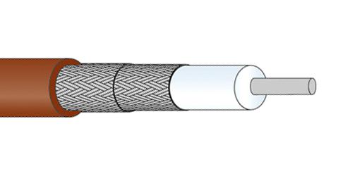 22510037 COAX CABLE WIRE, 4.95MM, 50 OHM, 1M HUBER+SUHNER