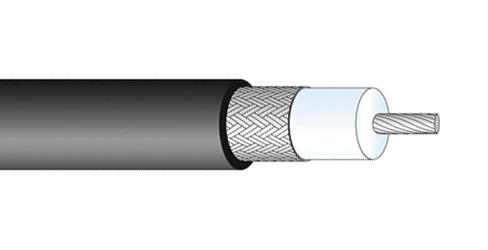 22510052 COAX CABLE WIRE, 10.3MM, 50 OHM, 1M HUBER+SUHNER