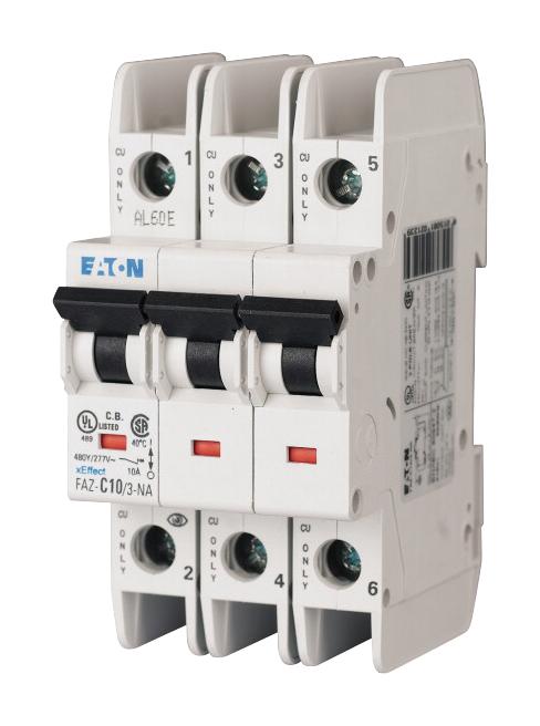 FAZ-C10/3-NA THERMAL MAG CKT BREAKER, 3P, 10A, 480V EATON MOELLER