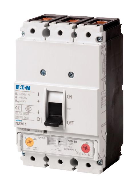 NZMC1-A100 MCCB, 100A, 3P, 36KA, THERM/MAG EATON MOELLER