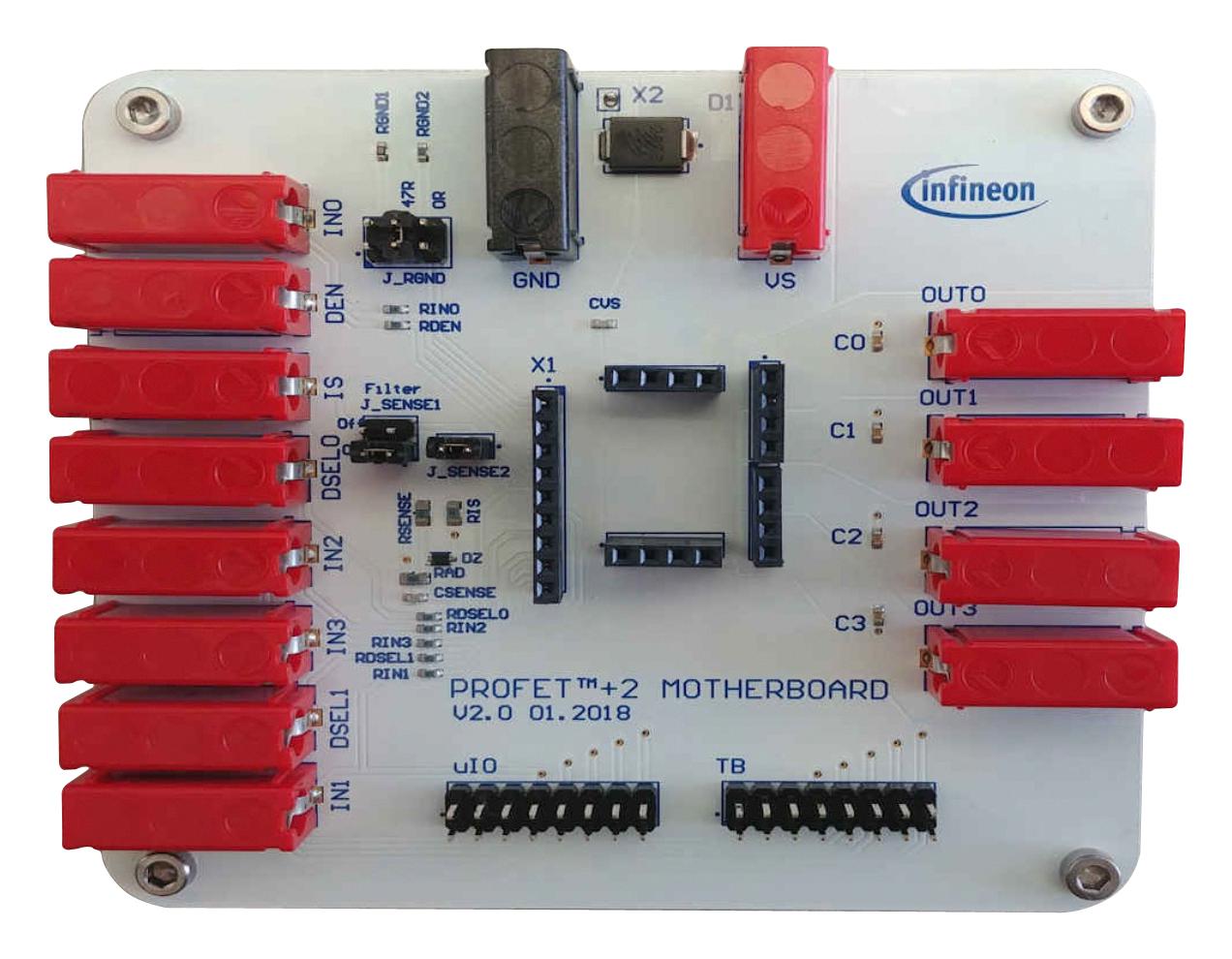 PROFETPLUS2MOTHBRDTOBO1 EVALUATION BOARD, HIGH SIDE POWER SWITCH INFINEON