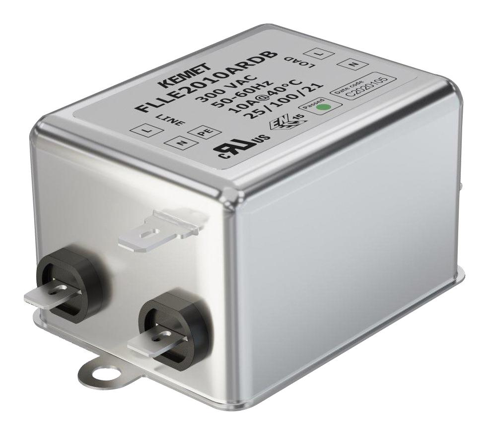 FLLE2001AUDB POWER LINE FILTER, STANDARD, 1A, 300V KEMET
