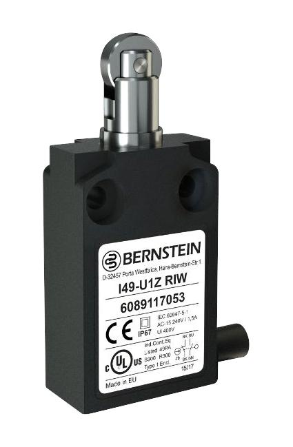 I49-SU1Z RIW LIMIT SW, SPST, ROLLER PLUNGER/10A/24VAC BERNSTEIN