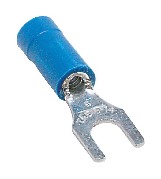 7TAI029450R0012 CRIMP TERMINAL, FORK, #8, 14AWG, BLU ABB