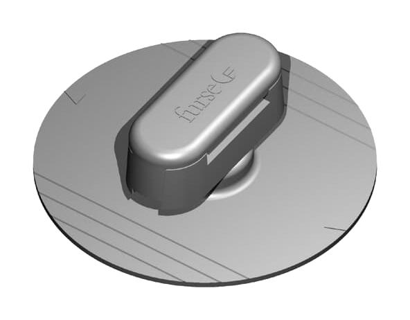 7TCA083580R0075 GD872-GLUE DOWN CLIP - 8MM BARE GREY ABB
