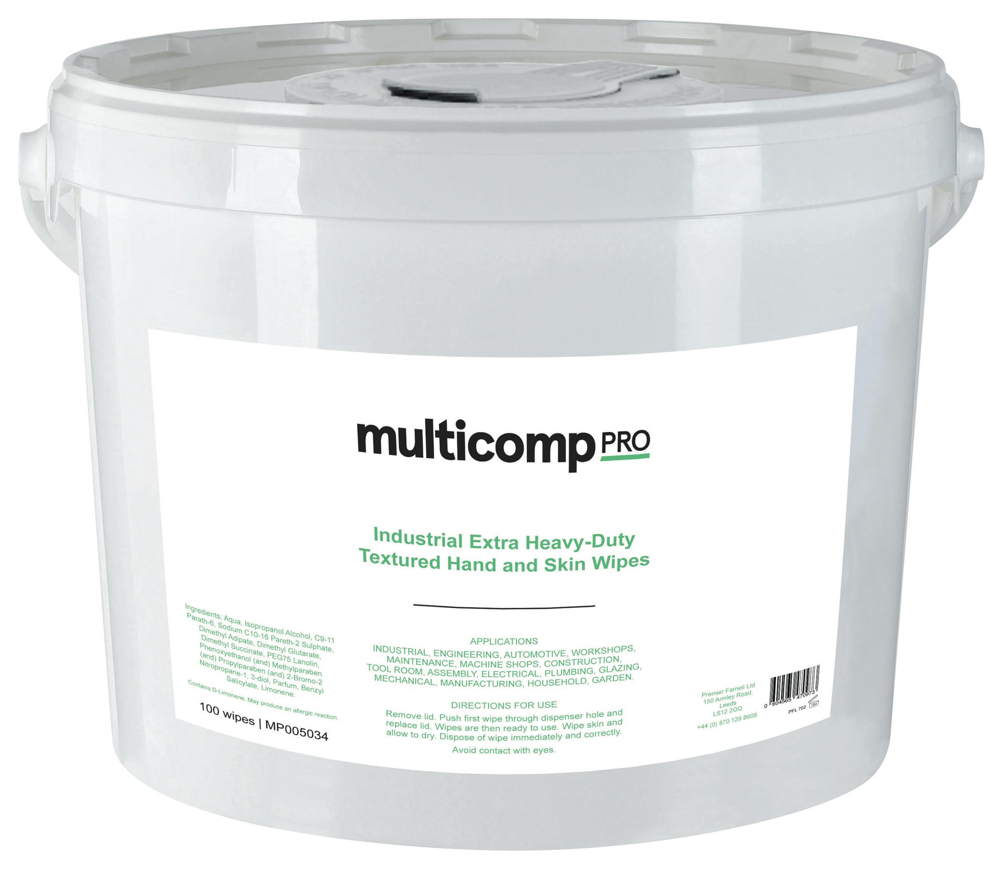 MP005034 INDUSTRIAL TEXTURED HAND & SKIN WIPES MULTICOMP PRO