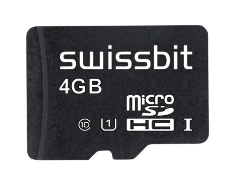 SFSD004GN1AM1TO-I-5E-22P-STD MICROSDHC/SDXC FLASH MEMORY CARD, 4GB SWISSBIT