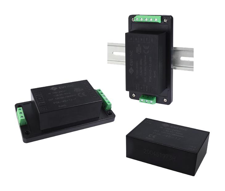 PSK-45-24-T POWER SUPPLY, AC-DC, 24V, 1.9A CUI