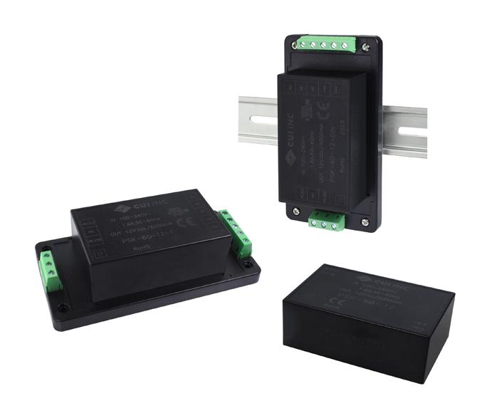 PSK-60-24-T POWER SUPPLY, AC-DC, 24V, 2.5A CUI