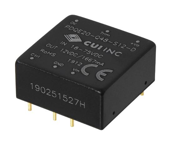 PDQE20-Q48-D15-D DC-DC CONVERTER, 2 O/P, 20W CUI