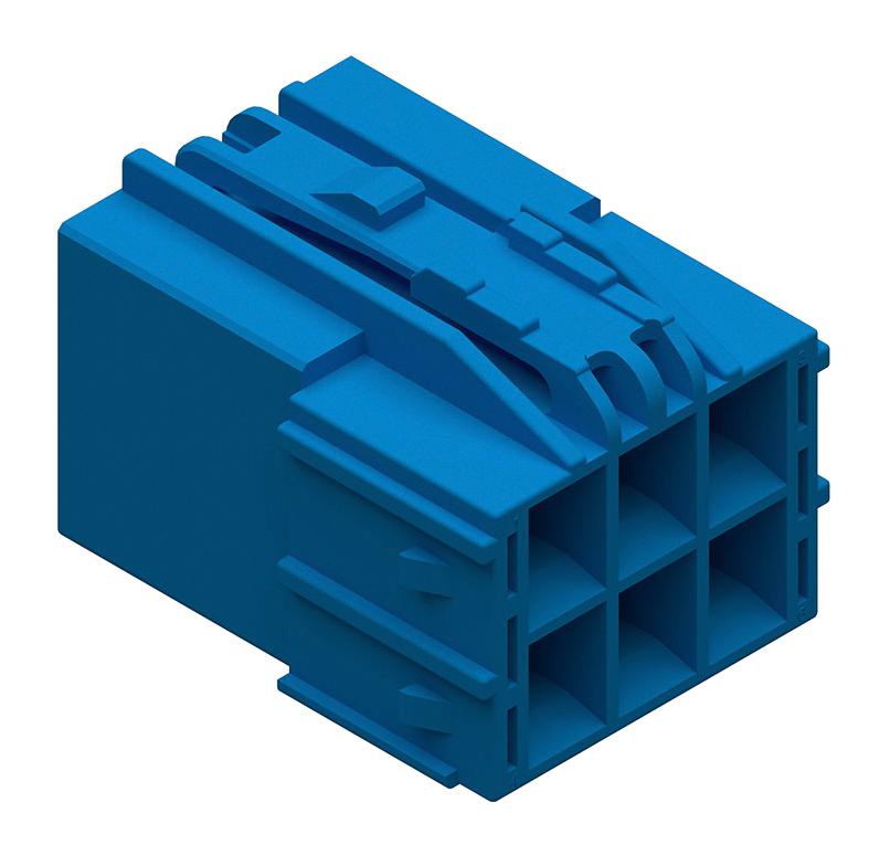 206997-2601 CONN HOUSING, PLUG, 6POS, 4.5MM, BLUE MOLEX
