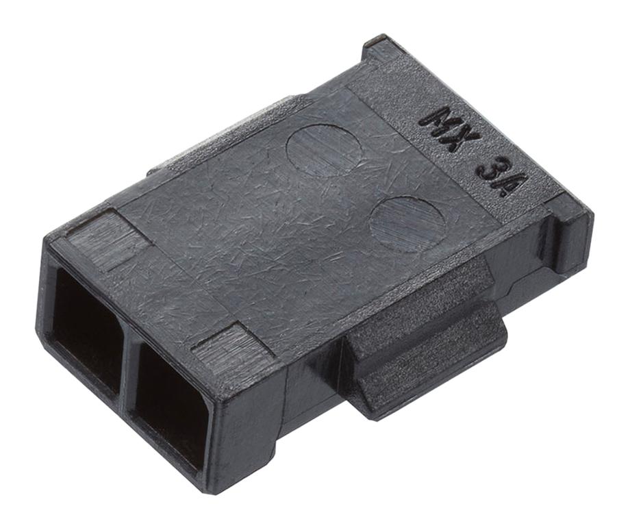 212132-0002 CONN HOUSING, RCPT, 2POS, 1MM, BLACK MOLEX