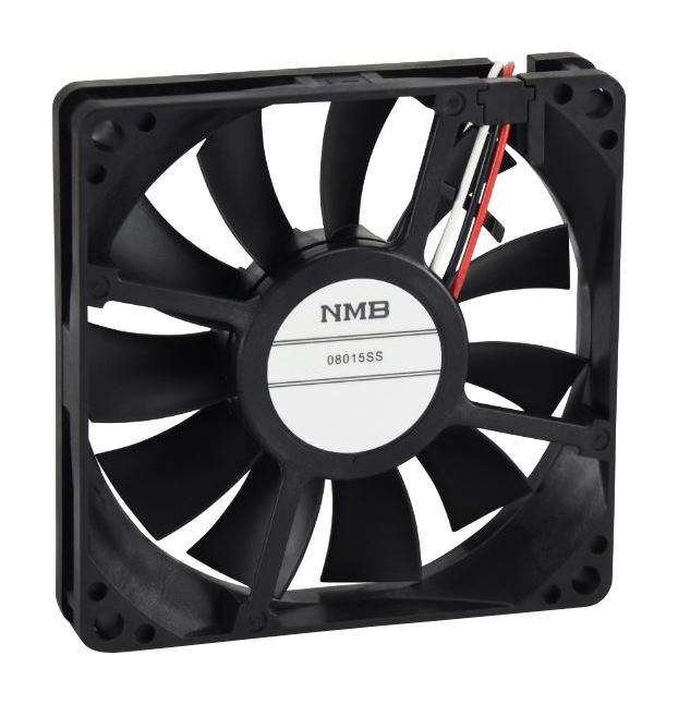 08015SS-12L-AA-00 AXIAL FAN, 80MM, 12VDC, 26.8CFM, 27.5DB NMB TECHNOLOGIES