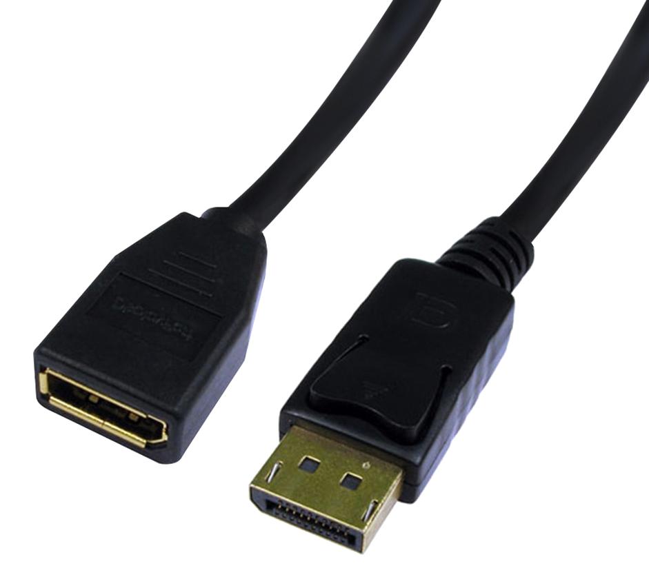 2408-1 CABLE, DISPLAYPORT PLUG-RCPT, 1M VIDEK