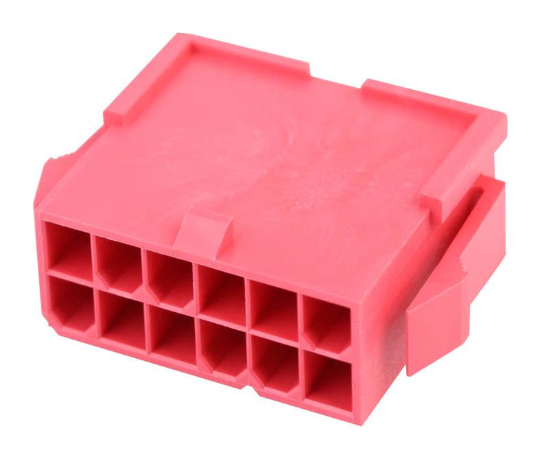 46993-1220 CONN HOUSING, PLUG, 12POS, 4.2MM, RED MOLEX