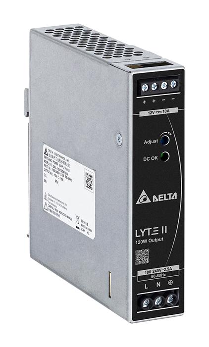 DRL-12V120W1EN POWER SUPPLY, AC-DC, 12V, 10A DELTA ELECTRONICS / POWER