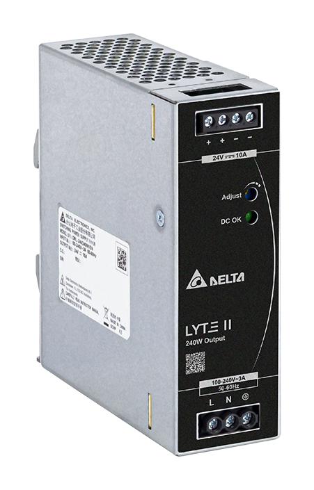 DRL-24V240W1EN POWER SUPPLY, AC-DC, 24V, 10A DELTA ELECTRONICS / POWER