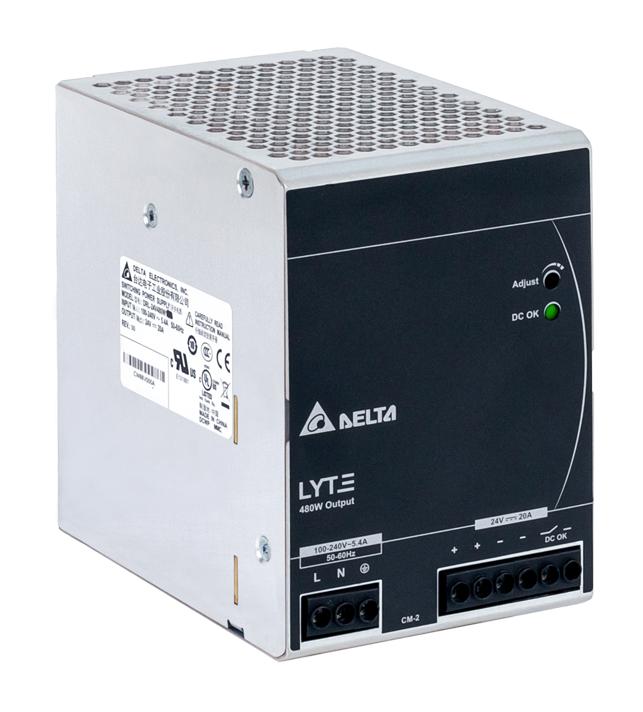 DRL-24V480W1AS POWER SUPPLY, AC-DC, 24V, 20A DELTA ELECTRONICS / POWER
