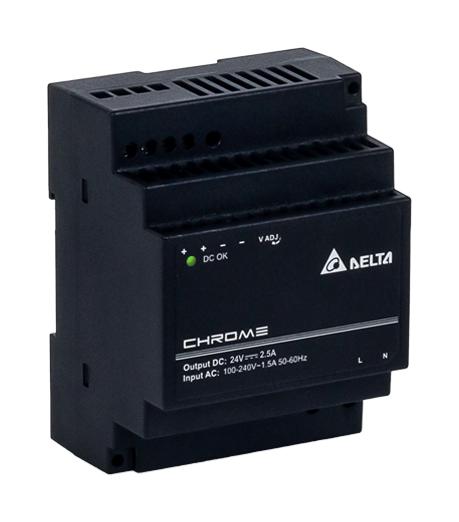 DRC-24V60W1AZ POWER SUPPLY, AC-DC, 24V, 2.5A DELTA ELECTRONICS / POWER