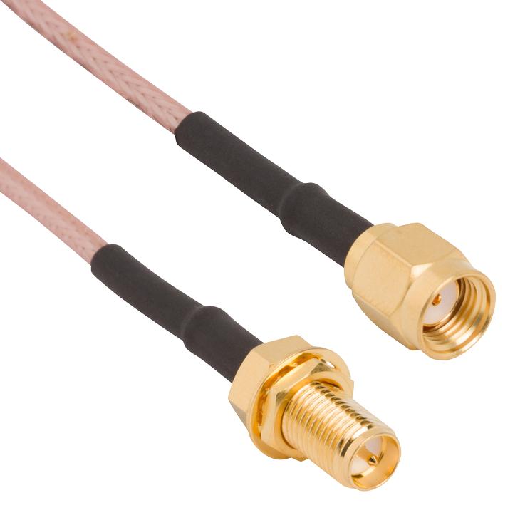 095-902-535M200 RF CABLE, SMA RP PLUG-BHD JACK, 6.6FT AMPHENOL RF
